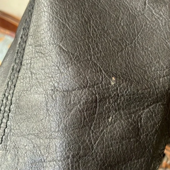 Guess Black Leather Motorcycle Jacket - Picture 6 of 10